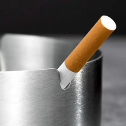 Cenicero Acero Grabado Personalizado Clasico Redondo Alto