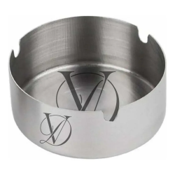 Cenicero Acero Grabado Personalizado Clasico Redondo Alto