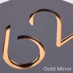 Cartel Glam Domicilio 3d Acrílico Personalizado 12x25 Cm