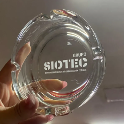 Cenicero De Vidrio Personalizado Grabado Laser