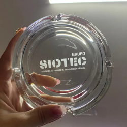 Cenicero De Vidrio Personalizado Grabado Laser