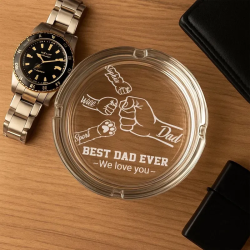 Cenicero De Vidrio Personalizado Dia del padre