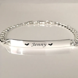 Pulsera Acero, Personalizada, Grabado Laser