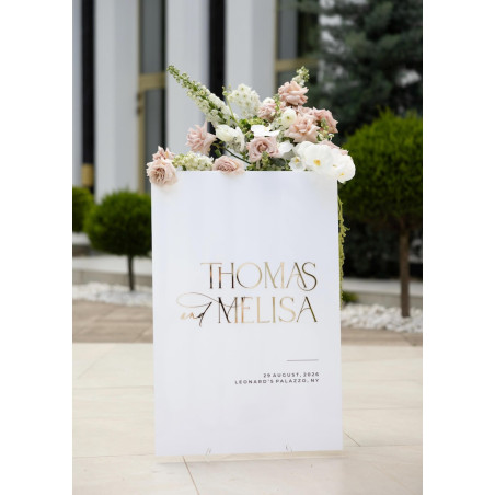 Cartel bienvenidos a la fiesta blanco mod.22