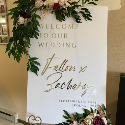 Cartel bienvenidos a la fiesta blanco mod.22