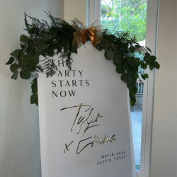 Cartel bienvenidos a la fiesta blanco mod.22