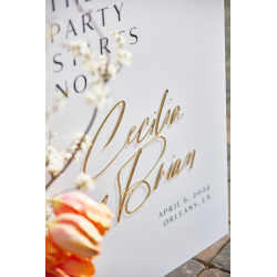 Cartel bienvenidos a la fiesta blanco mod.22