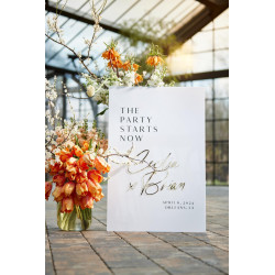 Cartel bienvenidos a la fiesta blanco mod.22