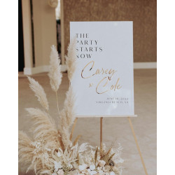 Cartel bienvenidos a la fiesta blanco mod.22