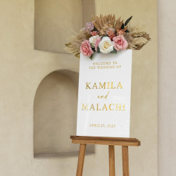 Cartel bienvenidos a la fiesta blanco mod.22