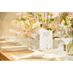 Números de mesa white and gold Mod.25