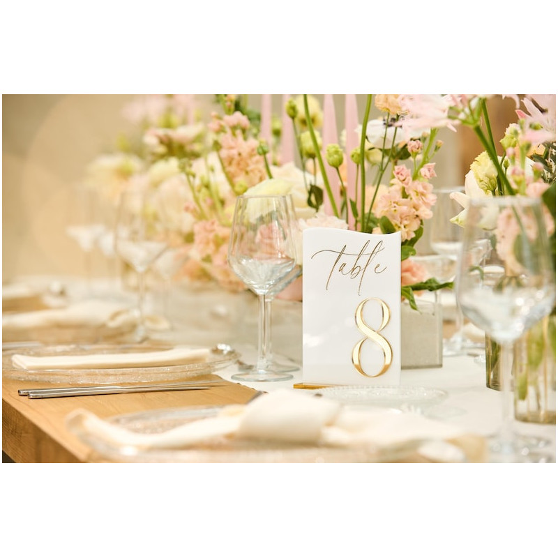 Números de mesa white and gold Mod.25