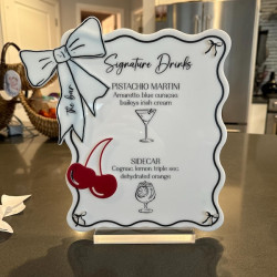 Cartel menu bar Signature Drinks mod.34