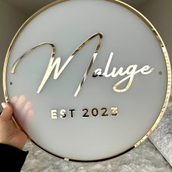 Cartel acrilico glam con tu logo! Mod.19