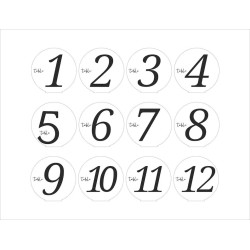 Números de mesa mod.40