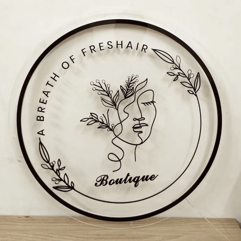 Cartel acrilico glam con tu logo! Mod.19