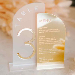 Números de mesa con menú mod.44