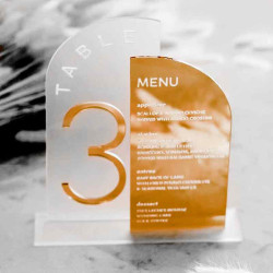 Números de mesa con menú mod.44