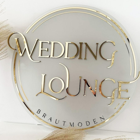 Cartel acrilico glam con tu logo! Mod.19