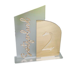 Números de mesa con ciudades mod.43