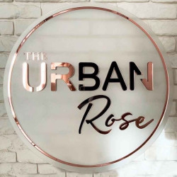 Cartel acrilico glam con tu logo! Mod.19