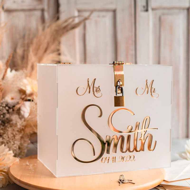 Cofre buzon de acrilico para tarjetas Mod.47