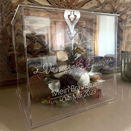 Cofre buzon de acrilico para flores Mod.53