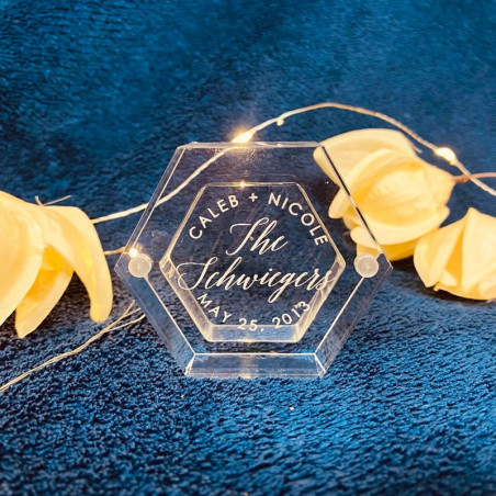 Caja de acrilico para anillos, alianzas, boda mod.55