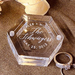 Caja de acrilico para anillos, alianzas, boda mod.55