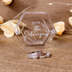 Caja de acrilico para anillos, alianzas, boda mod.55