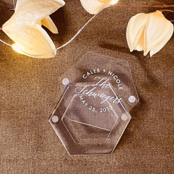 Caja de acrilico para anillos, alianzas, boda mod.55