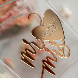 Caja de acrilico para anillos, alianzas, boda mod.56