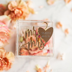 Caja de acrilico para anillos, alianzas, boda mod.56