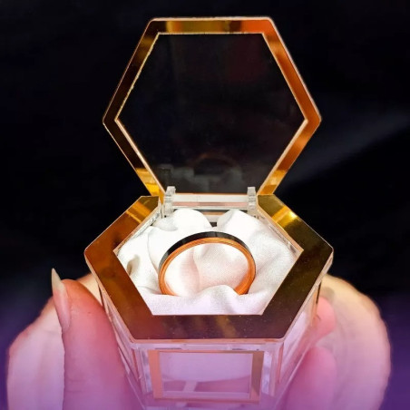 Caja de acrilico para anillos, alianzas, boda mod.57