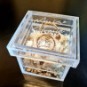 Caja de acrilico para anillos, alianzas, boda mod.58