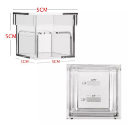 Caja de acrilico para anillos, alianzas, boda mod.58