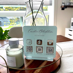 Cartel acrilico QR Redes sociales, pagos, wi fi, emprendedores