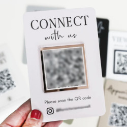 Tarjeta de acrilico QR Redes sociales, pagos, emprendedores