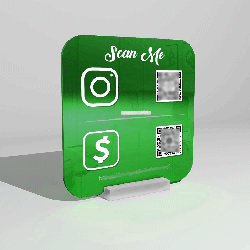 Cartel QR mirror Redes sociales, pagos, emprendedores