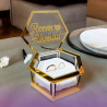 Caja de acrilico para anillos, alianzas, boda mod.81