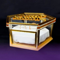 Caja de acrilico para anillos, alianzas, boda mod.81