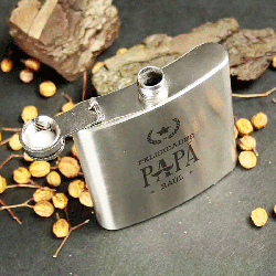 Petaca Personalizada día del Padre, grabado Laser