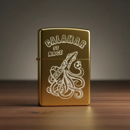 Encendedor metálico Dorado grabado Personalizado Platense CAP