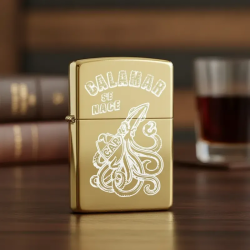 Encendedor metálico Dorado grabado Personalizado Platense CAP