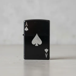 Encendedor metálico Negro grabado Personalizado