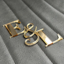 Iniciales Nombre P/ Torta Pastel Gold Fiesta Casamiento Boda