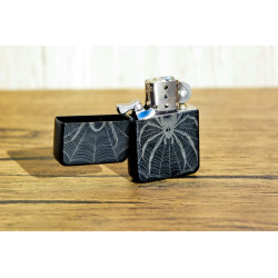 Encendedor de acero Personalizado negro Spider